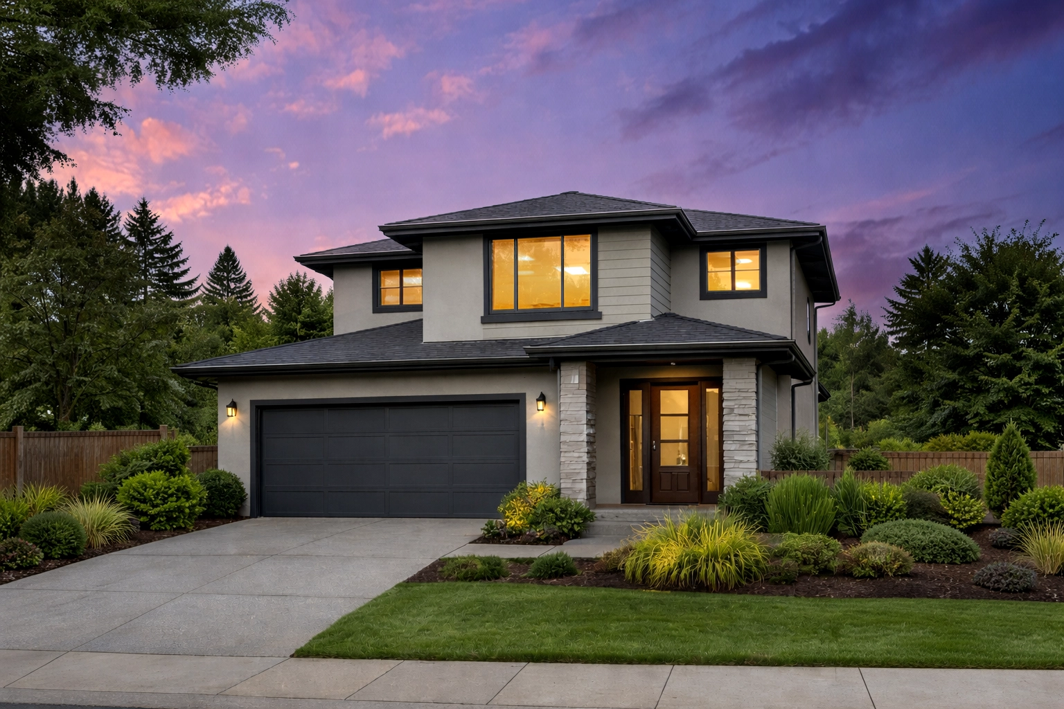 Exterior Dusk Transformation - After