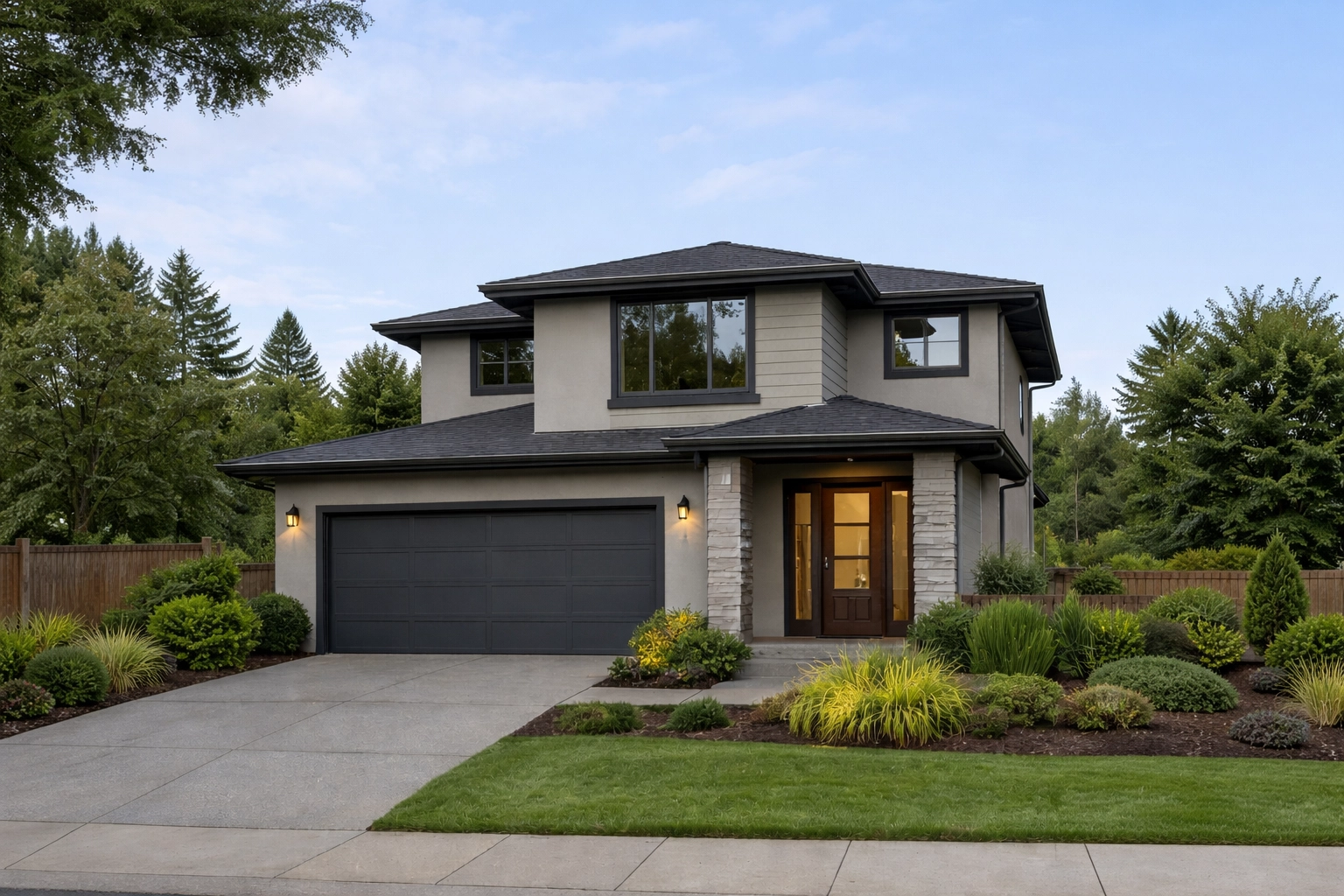 Exterior Dusk Transformation - Before